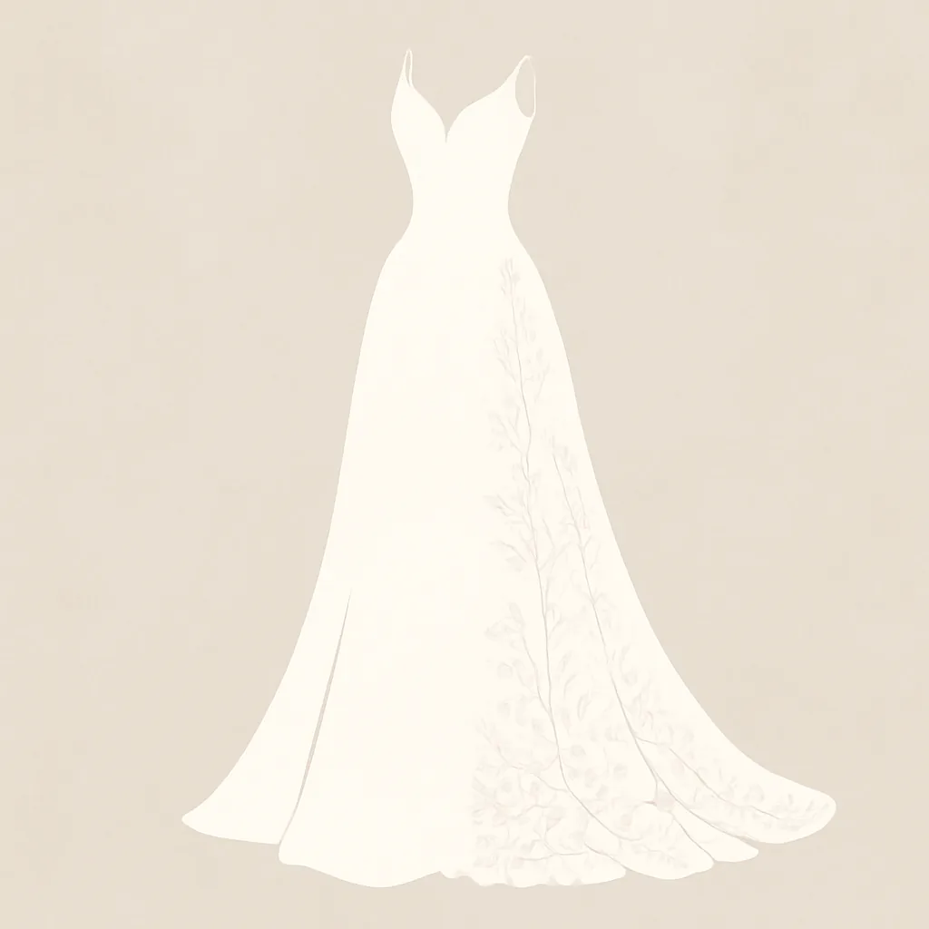 minimal luxury fashion icon-style image of a bridal