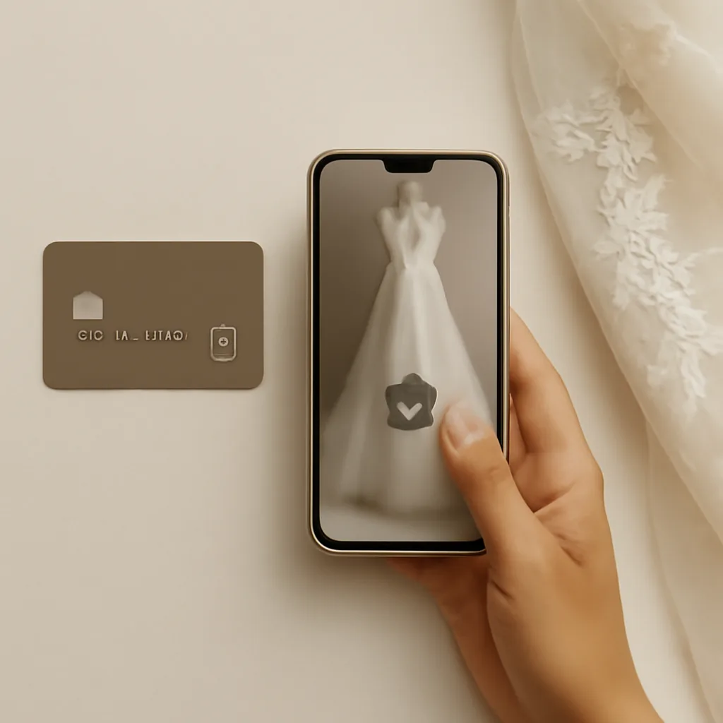 minimal luxury fashion icon-style image of secure online